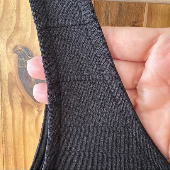 Seductions Black Bandage Dress Little Black Bodycon Dress with SIde Slit - Large - Picture 9 of 13